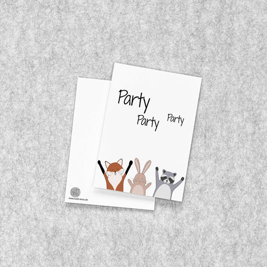 „Party, Party, Party“ – Grußkarte für die ultimative Feier!